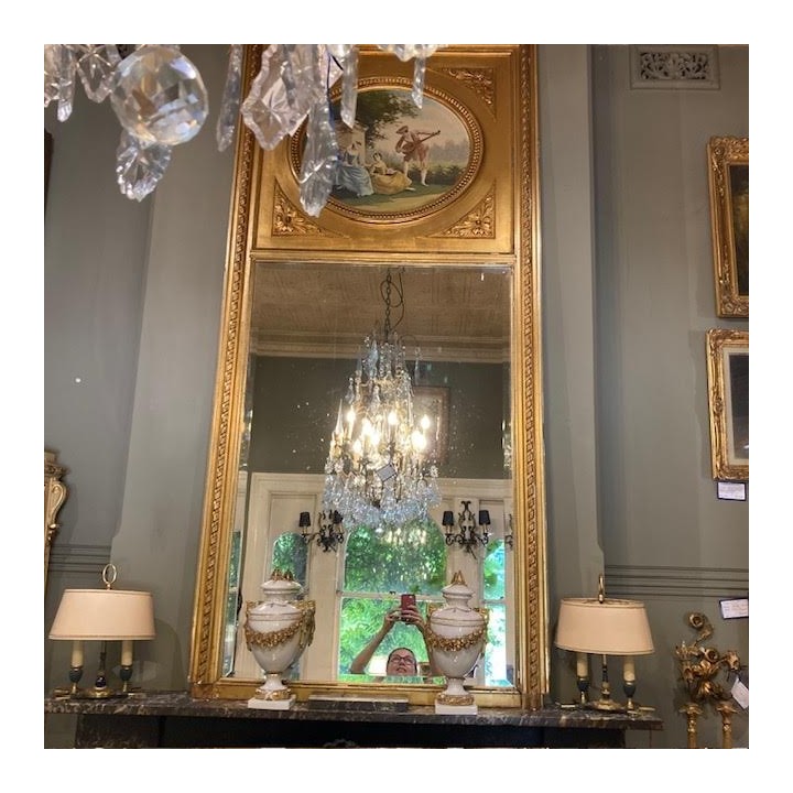 C1900 Trumeau Mirror