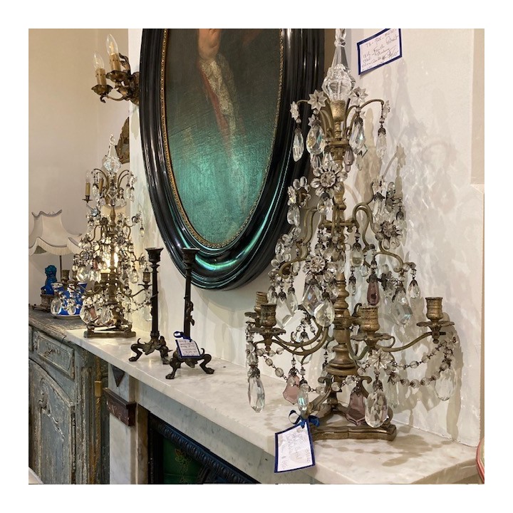 C18th Pair of Girandoles Candleholder French