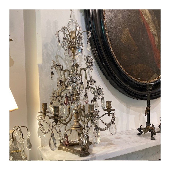 C18th Pair of Girandoles Candleholder French