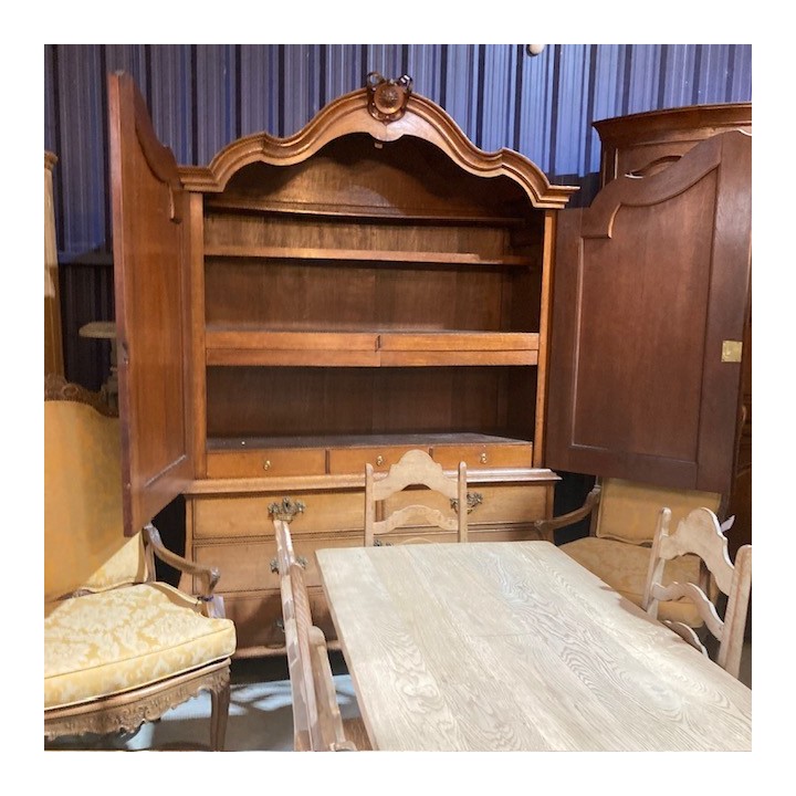 C19th Dutch Cabinet Buffet a Deux Corps