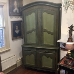 C19th French Buffet a Deux Corps Painted Finish