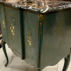 C1930 Italian Petite Cabinet Painted Dark Green