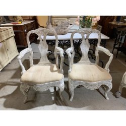 C19th Swedish Rococo Style Fauteuils