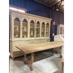 C19th Washed Oak Spanish Style Dining Table