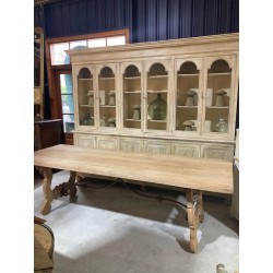 C19th Washed Oak Spanish Style Dining Table