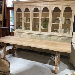 C19th Washed Oak Spanish Style Dining Table