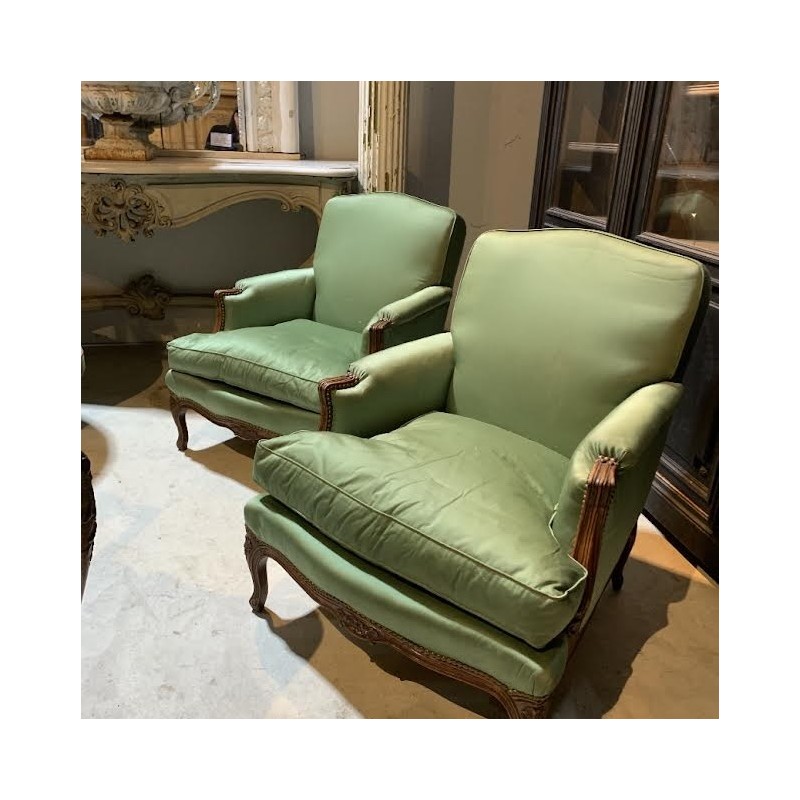 French Vintage Pair of Fauteuil