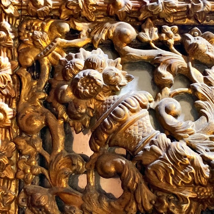 C19th French Fine Quality Parclose Mirror