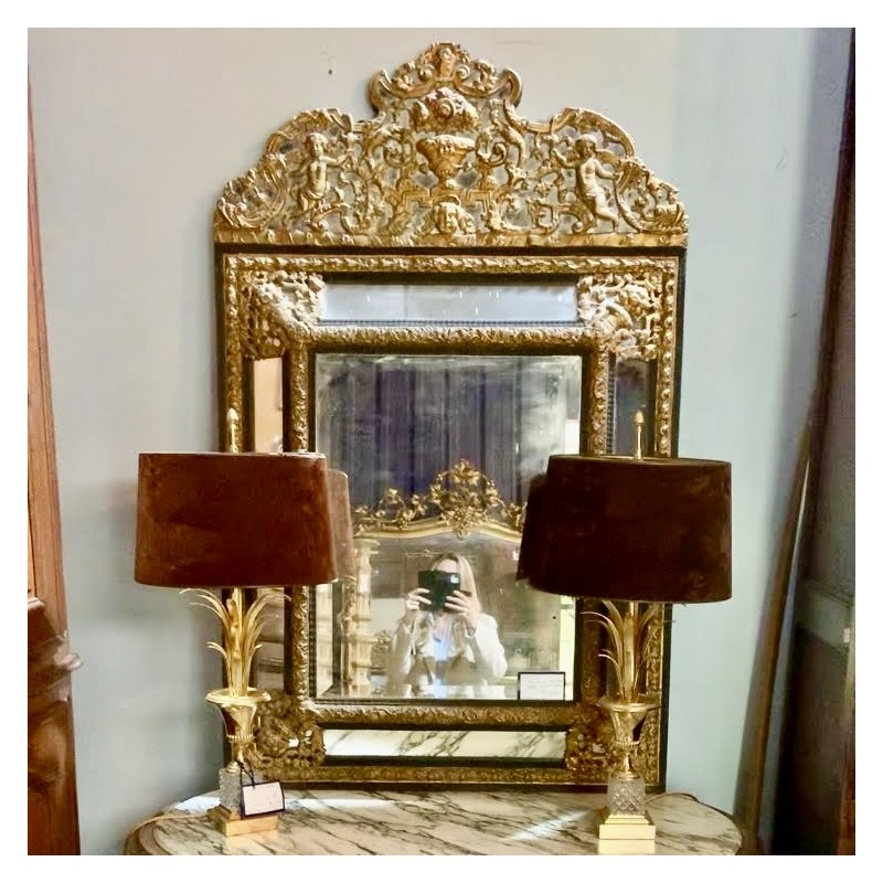 C19th French Fine Quality Parclose Mirror