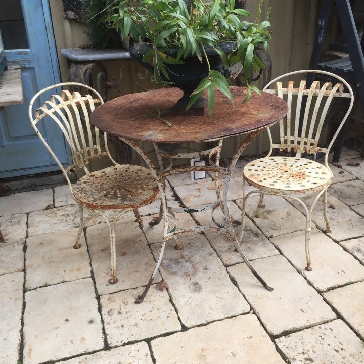C1900-1940 French Vintage Iron Table