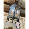 C1900 French Brass Lantern  Original Glass