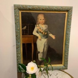C18th French Oil of a Child