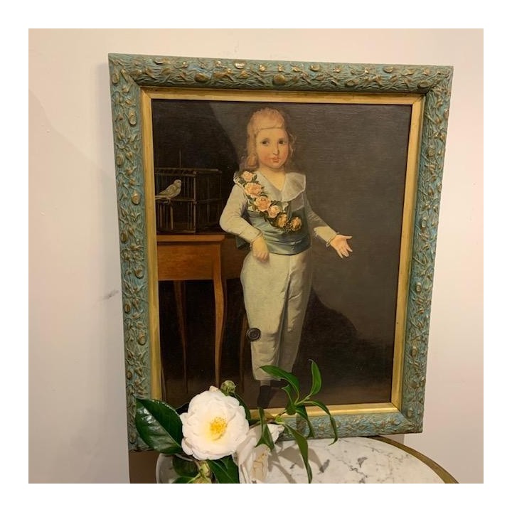 C18th French Oil of a Child