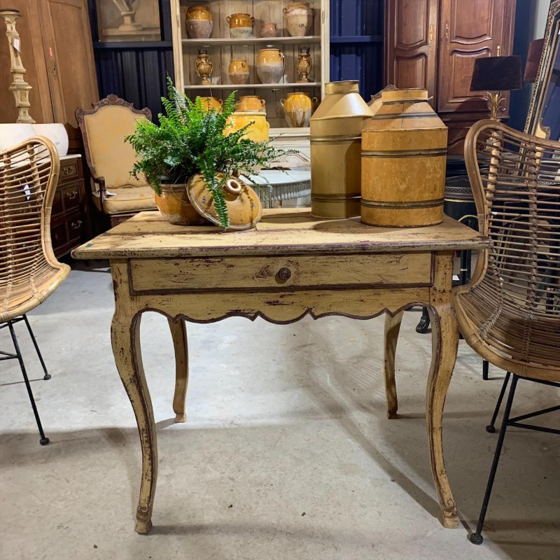 SOLD C19th French Country Table Painted Finish
