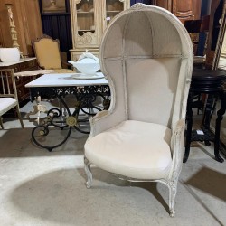 C19th French Porters Chair Chaise a Capuchon Bergere