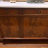 Vintage French Louis XVI Style 4 Door Buffet Marble Top