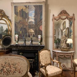 C19th French Louis XV Console and Mirror water gilded