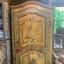 C19th Italian Painted Finish Armoire Cabinet