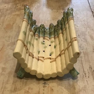 C1900 Antique French Majolica Asparagus Holder