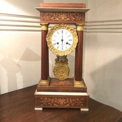 C19th French Portico Mantel Clock