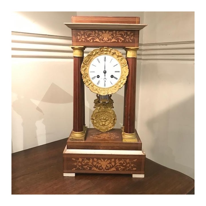 C19th French Portico Mantel Clock