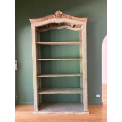 C19th French Open Bookcase Painted Finish