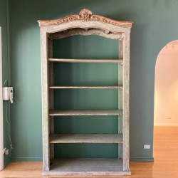 C19th French Open Bookcase Painted Finish