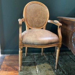 Pair French Louis XVI Style Armchairs