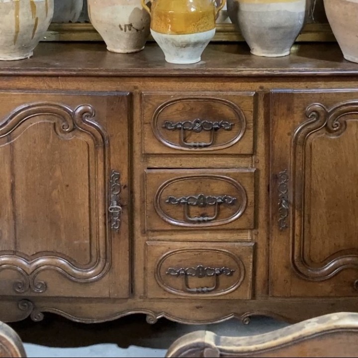 C19th French Louis XV Walnut Sideboard
