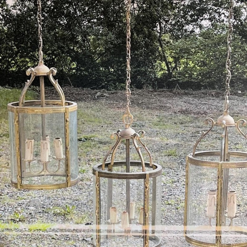 2 on Hold 2 remaining Early French Set of Four Lanterns priced each