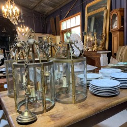 2 on Hold 2 remaining Early French Set of Four Lanterns priced each