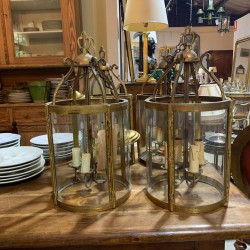 2 on Hold 2 remaining Early French Set of Four Lanterns priced each