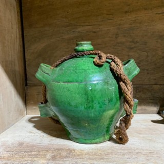 French C19th Green Glazed Water Vessel