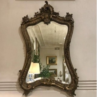 C19th French Gilded Louis XV Style Mirror