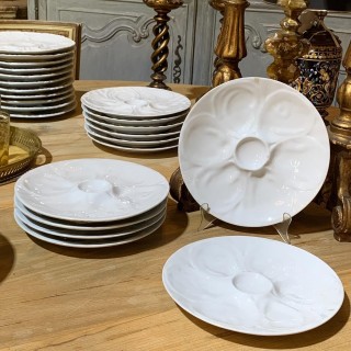 French Vintage Oyster Plates 6
