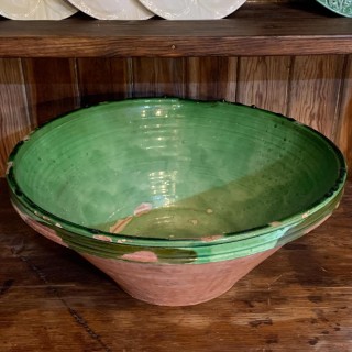 C19th French Jatte Green Glazed