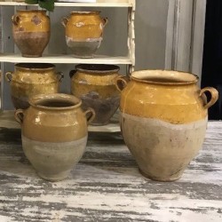 Original Antique French Confit Pots