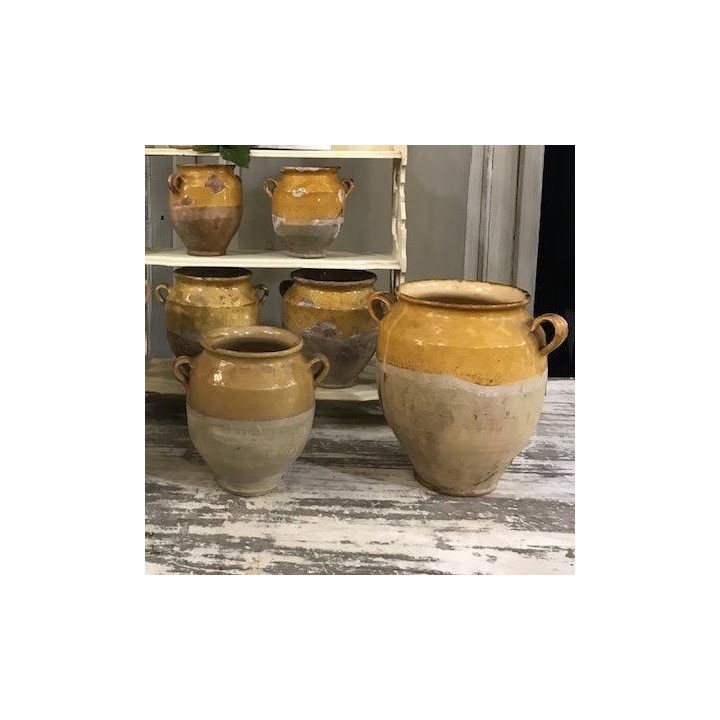 Original Antique French Confit Pots