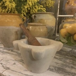 C18th Stone Mortar with Timber Pestle