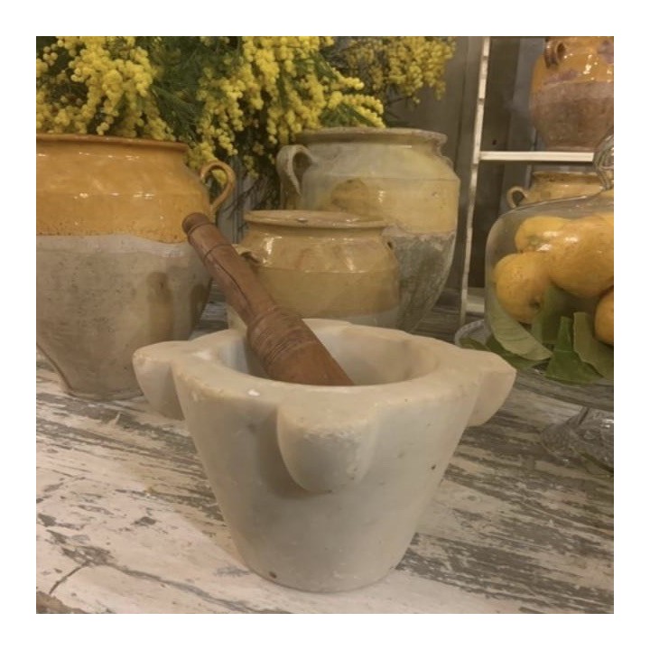 C18th Stone Mortar with Timber Pestle