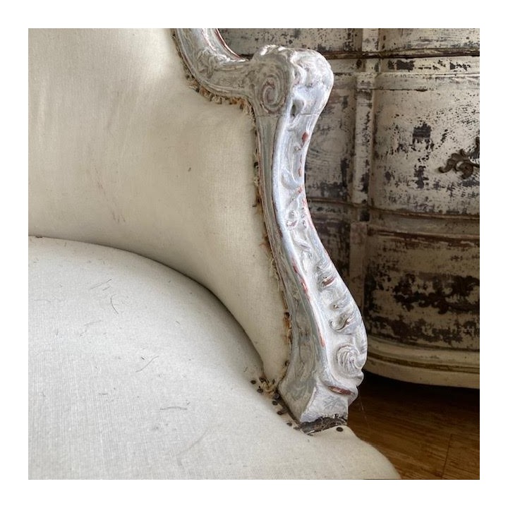 C19th French Petite Fauteuil style Louis XV