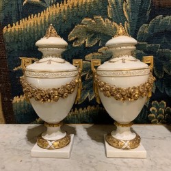 C19th French Lidded Urns...