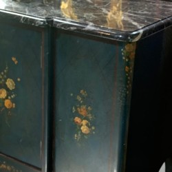 ON SALE C1930 Italian Petite Cabinet Painted Dark Green