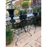 Retro Pair of Tables metal and smokey glass