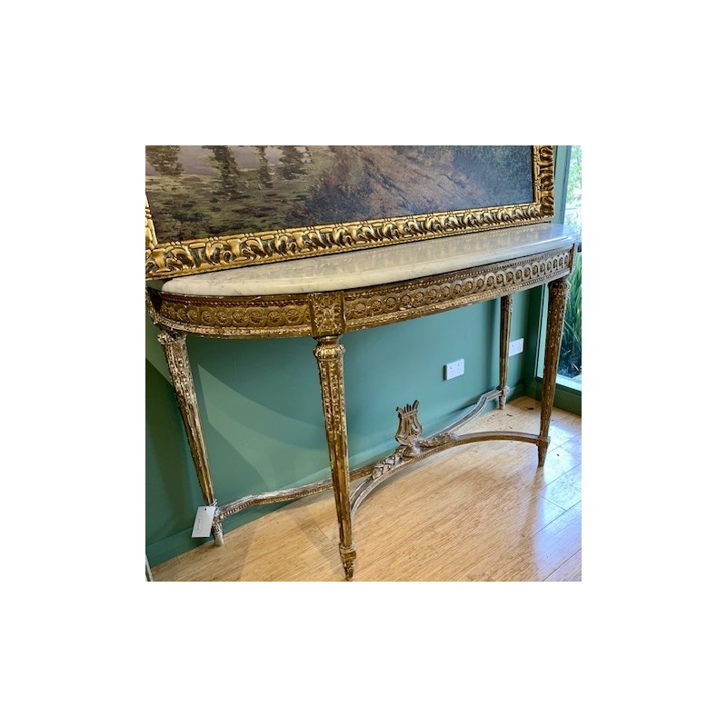 C19th French Demi Lune Console