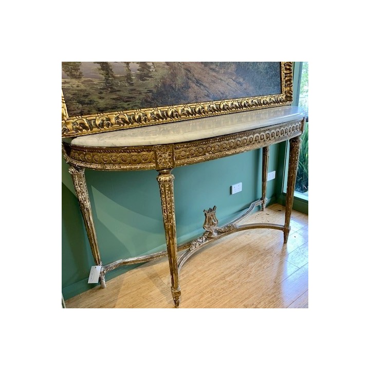 C19th French Demi Lune Console