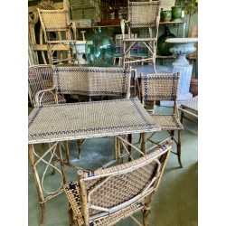 Original Parisian Cane Garden Cafe Set of 6 pieces