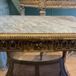 C19th French Gueridon Green Marble Water Gilt