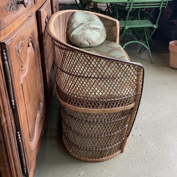 French Vintage Cane Settee