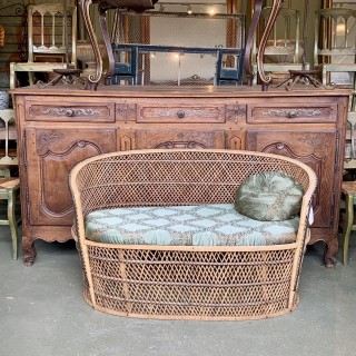 French Vintage Can Settee